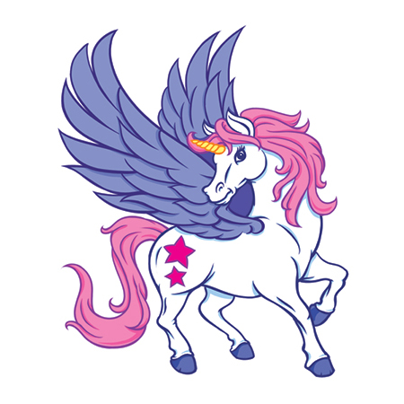 Unicorn with wings